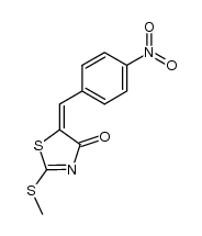 2-methylsulfanyl-5-(4-nitro-benzylidene)-thiazol-4-one结构式