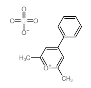 Pyrylium, 2,6-dimethyl-4-phenyl-, perchlorate结构式