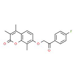 7-[2-(4-fluorophenyl)-2-oxoethoxy]-3,4,8-trimethylchromen-2-one结构式