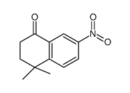 3,4-dihydro-4,4-dimethyl-7-nitro-naphthalen-1(2H)-one structure