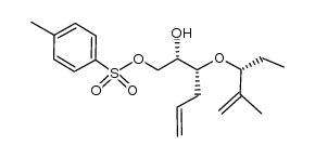 (2S,3R)-2-hydroxy-3-(((R)-2-methylpent-1-en-3-yl)oxy)hex-5-en-1-yl 4-methylbenzenesulfonate结构式