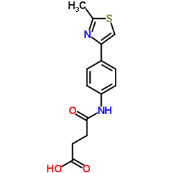 4-{[4-(2-Methyl-1,3-thiazol-4-yl)phenyl]amino}-4-oxobutanoic acid结构式