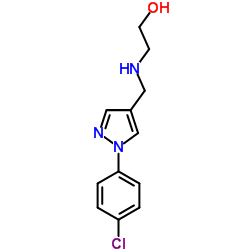 2-({[1-(4-Chlorophenyl)-1H-pyrazol-4-yl]methyl}amino)ethanol Structure