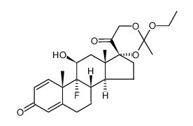 (8S,9R,10S,11S,13S,14S,17R)-2'-ethoxy-9-fluoro-11-hydroxy-2',10,13-trimethyl-7,8,9,10,11,12,13,14,15,16-decahydrospiro[cyclopenta[a]phenanthrene-17,4'-[1,3]dioxane]-3,5'(6H)-dione Structure