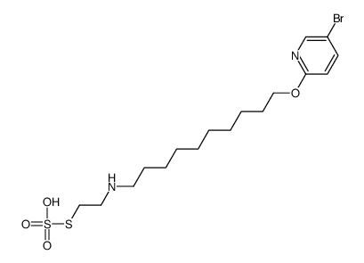 5-bromo-2-[10-(2-sulfosulfanylethylamino)decoxy]pyridine结构式