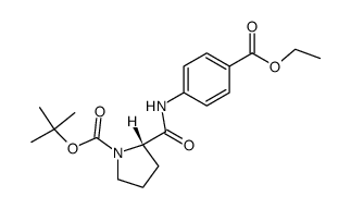 Ethyl-tert-butyloxycarbonyl-L-prolyl-p-aminobenzoat Structure