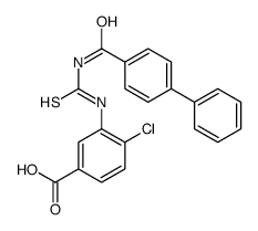 3-[[[([1,1'-BIPHENYL]-4-YLCARBONYL)AMINO]THIOXOMETHYL]AMINO]-4-CHLORO-BENZOIC ACID picture