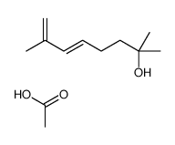 acetic acid,2,7-dimethylocta-5,7-dien-2-ol Structure