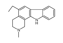 5-ethyl-2-methyl-1,3,4,11-tetrahydropyrido[3,4-a]carbazole结构式