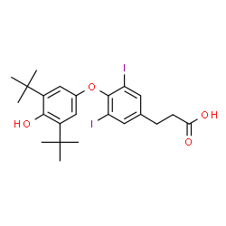 4-[3,5-Bis(1,1-dimethylethyl)-4-hydroxyphenoxy]-3,5-diiodobenzenepropanoic acid picture