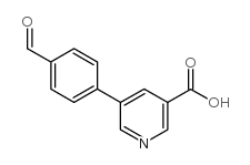 5-(4-Formylphenyl)nicotinic acid structure