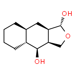 Naphtho[2,3-c]furan-1,4-diol, dodecahydro-, (1R,3aS,4S,4aR,8aS,9aR)-rel- (9CI) Structure