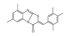 (2Z)-5,7-dimethyl-2-[(2,4,5-trimethylphenyl)methylidene]-[1,3]thiazolo[3,2-a]benzimidazol-1-one结构式