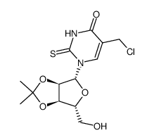 2',3'-O-isopropylidene-5-chloromethyl-2-thiouridine结构式