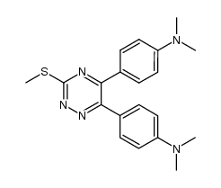 tetra-N-methyl-4,4'-(3-methylsulfanyl-[1,2,4]triazine-5,6-diyl)-bis-aniline Structure