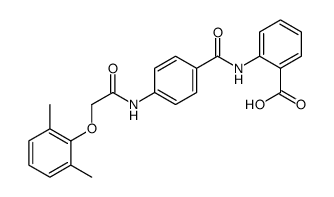 2-[[4-[[2-(2,6-dimethylphenoxy)acetyl]amino]benzoyl]amino]benzoic acid Structure