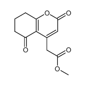 methyl 5,6,7,8-tetrahydro-5-oxocoumarin-4-acetate结构式