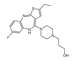 3-[4-(2-ethyl-7-fluoro-5H-thieno[3,2-c][1,5]benzodiazepin-4-yl)piperazin-1-yl]propan-1-ol Structure