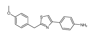 4-[2-[(4-methoxyphenyl)methyl]-1,3-thiazol-4-yl]aniline Structure