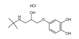 1-(3,4-dihydroxyphenoxy)-3-(tert-butylamino)-2-propanol结构式