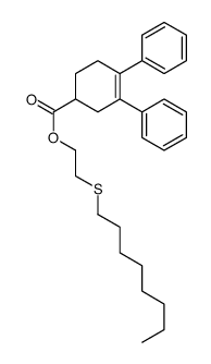 2-octylsulfanylethyl 3,4-diphenylcyclohex-3-ene-1-carboxylate结构式