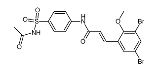 (Z)-N-(4-Acetylsulfamoyl-phenyl)-3-(3,5-dibromo-2-methoxy-phenyl)-acrylamide结构式