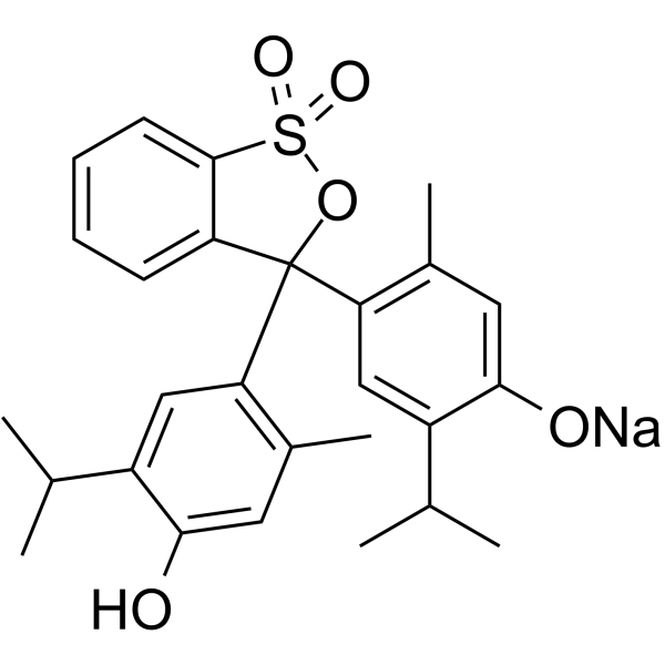 Thymol Blue sodium Structure