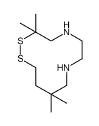 3,3,10,10-tetramethyl-1,2-dithia-5,8-diazacyclododecane Structure