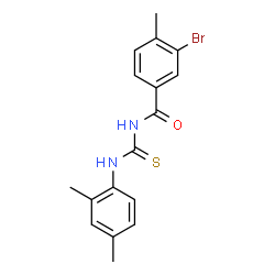 3-bromo-N-{[(2,4-dimethylphenyl)amino]carbonothioyl}-4-methylbenzamide structure