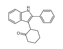 3-(2-oxocyclohexyl)-2-phenylindole结构式