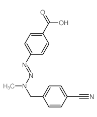 p-(3-(p-Cyanobenzyl)-3-methyl-1-triazeno)benzoic acid structure