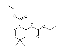 2-ethoxycarbonylamino-4,4-dimethyl-3,4-dihydro-2H-pyridine-1-carboxylic acid ethyl ester Structure