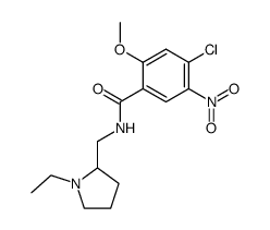 N-[(1-ethyl-2-pyrrolidinyl)methyl]-2-methoxy-4-chloro-5-nitrobenzamide Structure