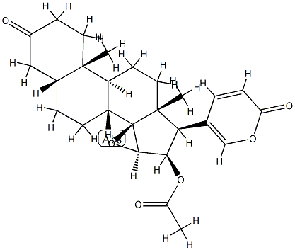 3-Oxo-16β-acetoxy-14,15β-epoxy-5β-bufa-20,22-dienolide结构式