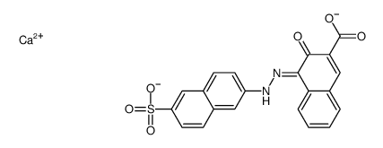 3-Hydroxy-4-(6-sulfo-2-naphtylazo)-2-naphthoic acid calcium salt Structure