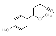 Benzenebutanenitrile, g-methoxy-4-methyl- structure