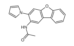 N-(3-pyrrol-1-yl-dibenzofuran-2-yl)-acetamide结构式