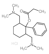 Cyclohexanol,2,6-bis[(dimethylamino)methyl]-1-phenyl-, 1-propanoate, hydrochloride (1:2) Structure