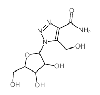 1H-1,2,3-Triazole-4-carboxamide,5-(hydroxymethyl)-1-b-D-ribofuranosyl- structure