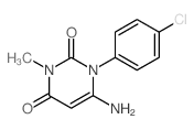 6-amino-1-(4-chlorophenyl)-3-methyl-pyrimidine-2,4-dione Structure