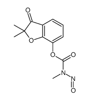 (2,2-dimethyl-3-oxo-1-benzofuran-7-yl) N-methyl-N-nitrosocarbamate结构式