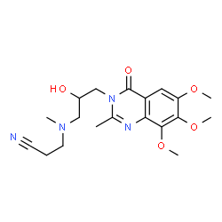 Propanenitrile,3-[[2-hydroxy-3-(6,7,8-trimethoxy-2-methyl-4-oxo-3(4H)-quinazolinyl)propyl]methylamino]-结构式