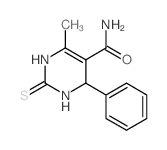 5-Pyrimidinecarboxamide,1,2,3,4-tetrahydro-6-methyl-4-phenyl-2-thioxo-结构式