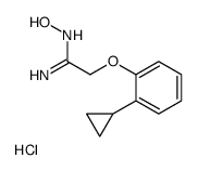 Ethanimidamide, 2-(2-cyclopropylphenoxy)-N-hydroxy-, monohydrochloride结构式