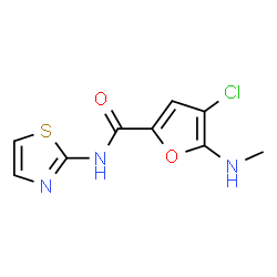 2-Furancarboxamide,4-chloro-5-(methylamino)-N-2-thiazolyl- structure