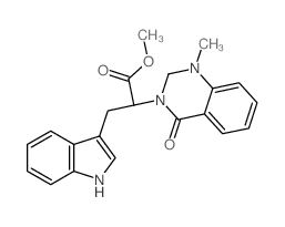 methyl 3-(1H-indol-3-yl)-2-(1-methyl-4-oxo-2H-quinazolin-3-yl)propanoate结构式