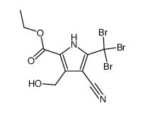 4-cyano-3-hydroxymethyl-5-tribromomethyl-pyrrole-2-carboxylic acid ethyl ester Structure