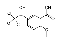 2-methoxy-5-(2,2,2-trichloro-1-hydroxy-ethyl)-benzoic acid结构式