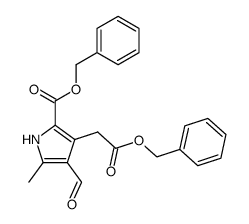 benzyl 3-(((benzyloxy)carbonyl)methyl)-4-formyl-5-methylpyrrole-2-carboxylate结构式