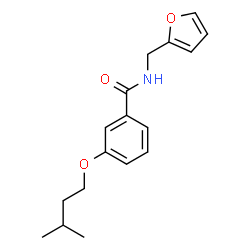 N-(2-Furylmethyl)-3-(3-methylbutoxy)benzamide structure